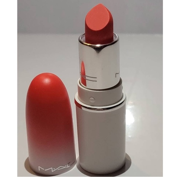 MAC Cosmetics Powder Kiss Lipstick in ORANGE ODDITY Limited Ed 1.5g NEW - Picture 4 of 10